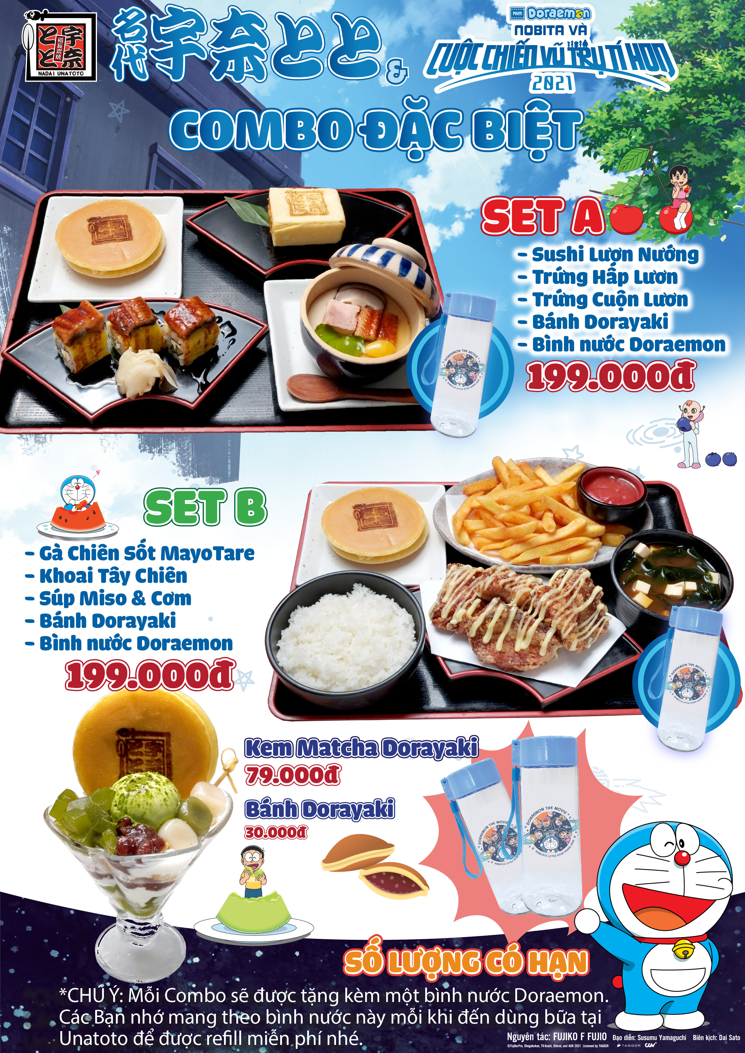 Combo món ăn đặc biệt Doraemon