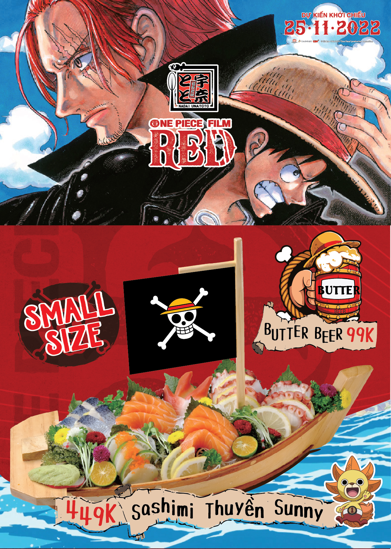 Thuyền Sashimi One Piece ( Small Size ) áp dụng chi nhánh Nguyễn Thị Thập