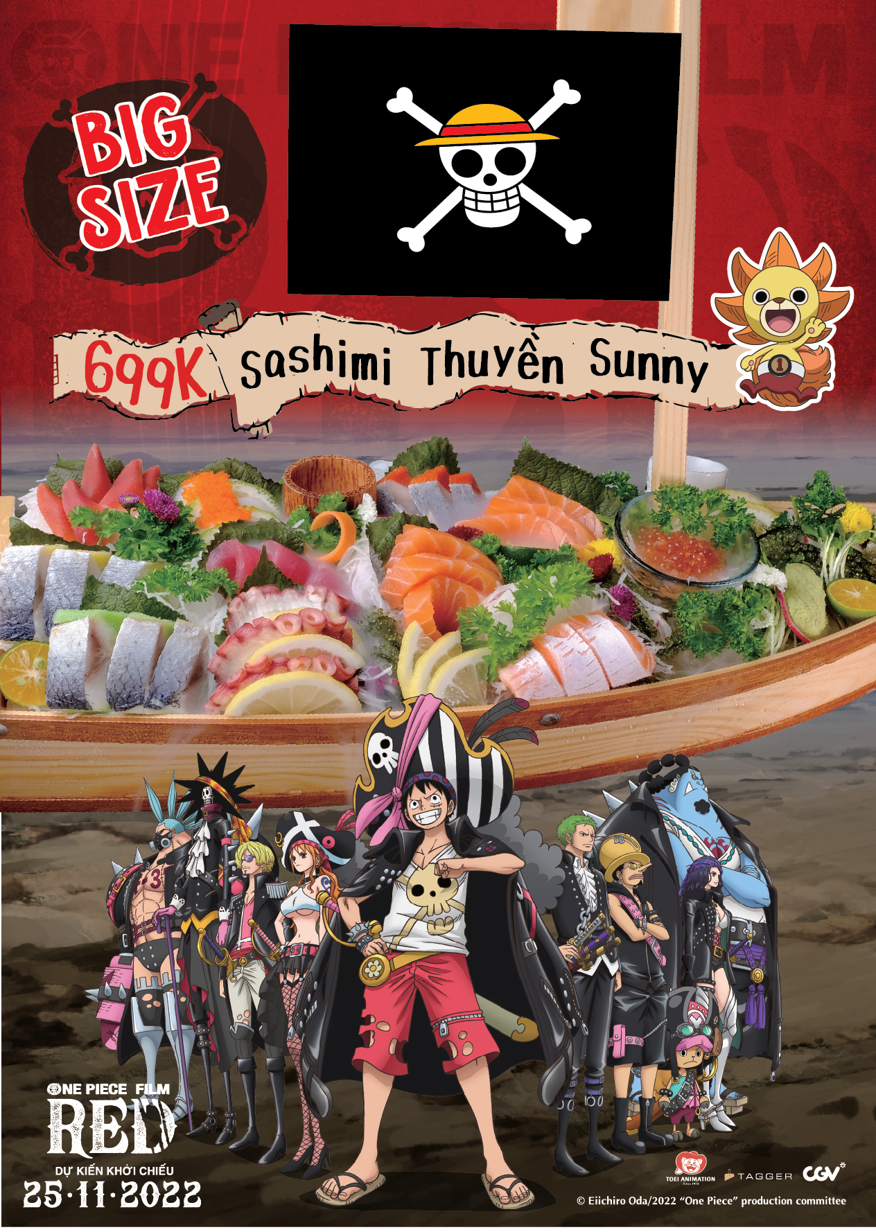 Thuyền Sashimi One Piece ( Big Size ) áp dụng chi nhánh Tân Bình