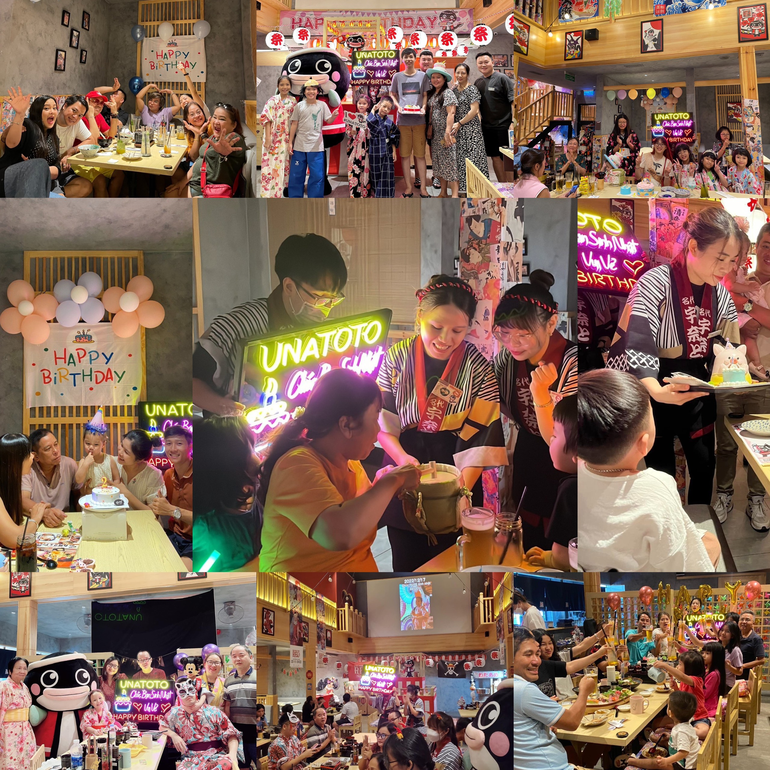 nhà hàng Unatoto Nguyễn Thị Thập tổ chức sinh nhật