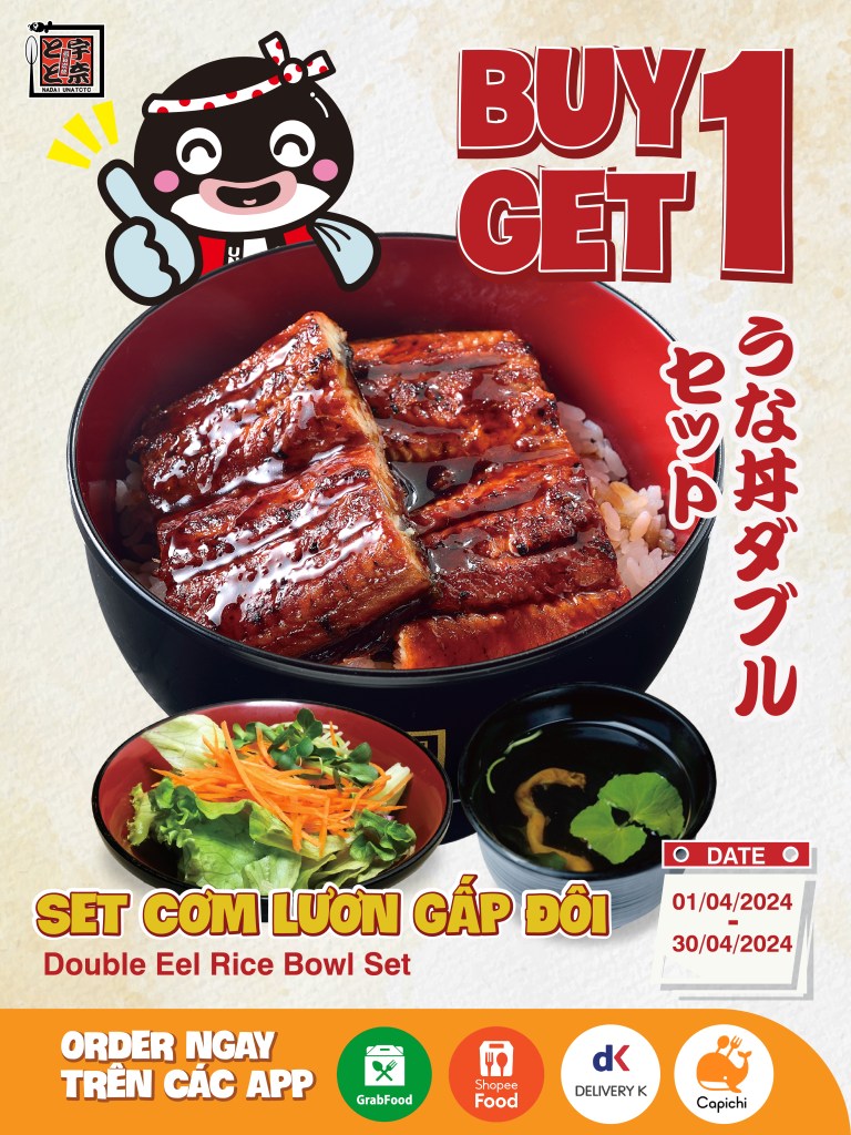 Cơm lươn Nhật khuyến mãi