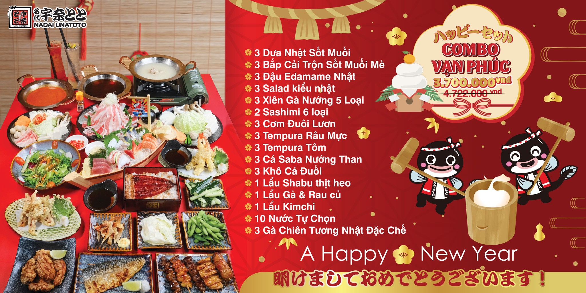 Combo Tết Vạn Phúc Tại Izakaya Unatoto Việt Nam