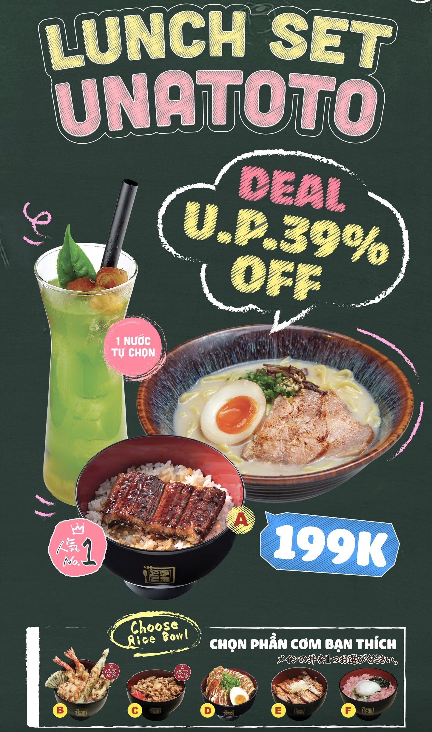 Lunch Set chuẩn vị Nhật