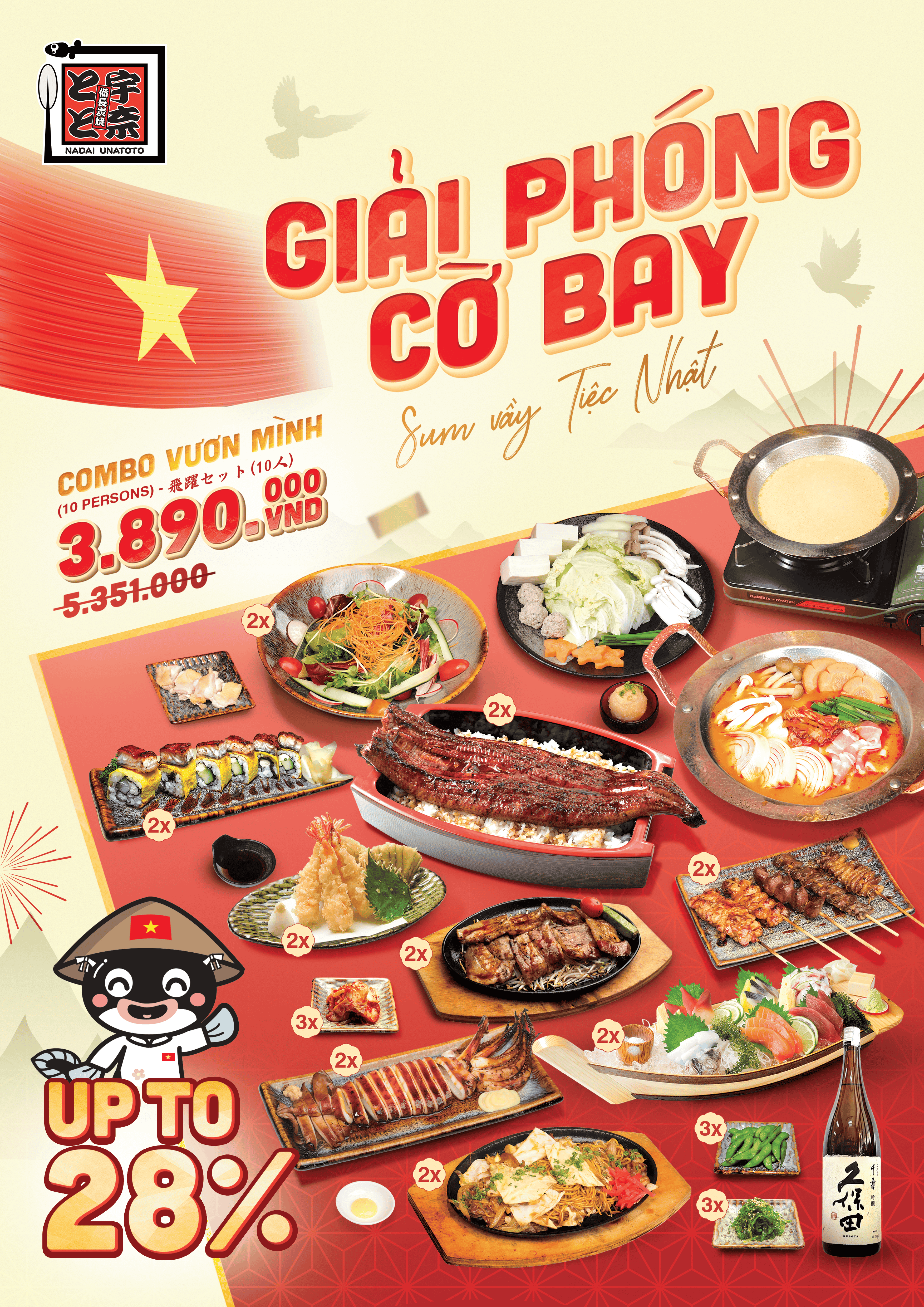 Chi tiết 3 combo “chuẩn mọi cuộc hẹn” dịp mừng ngày giải phóng miền Nam