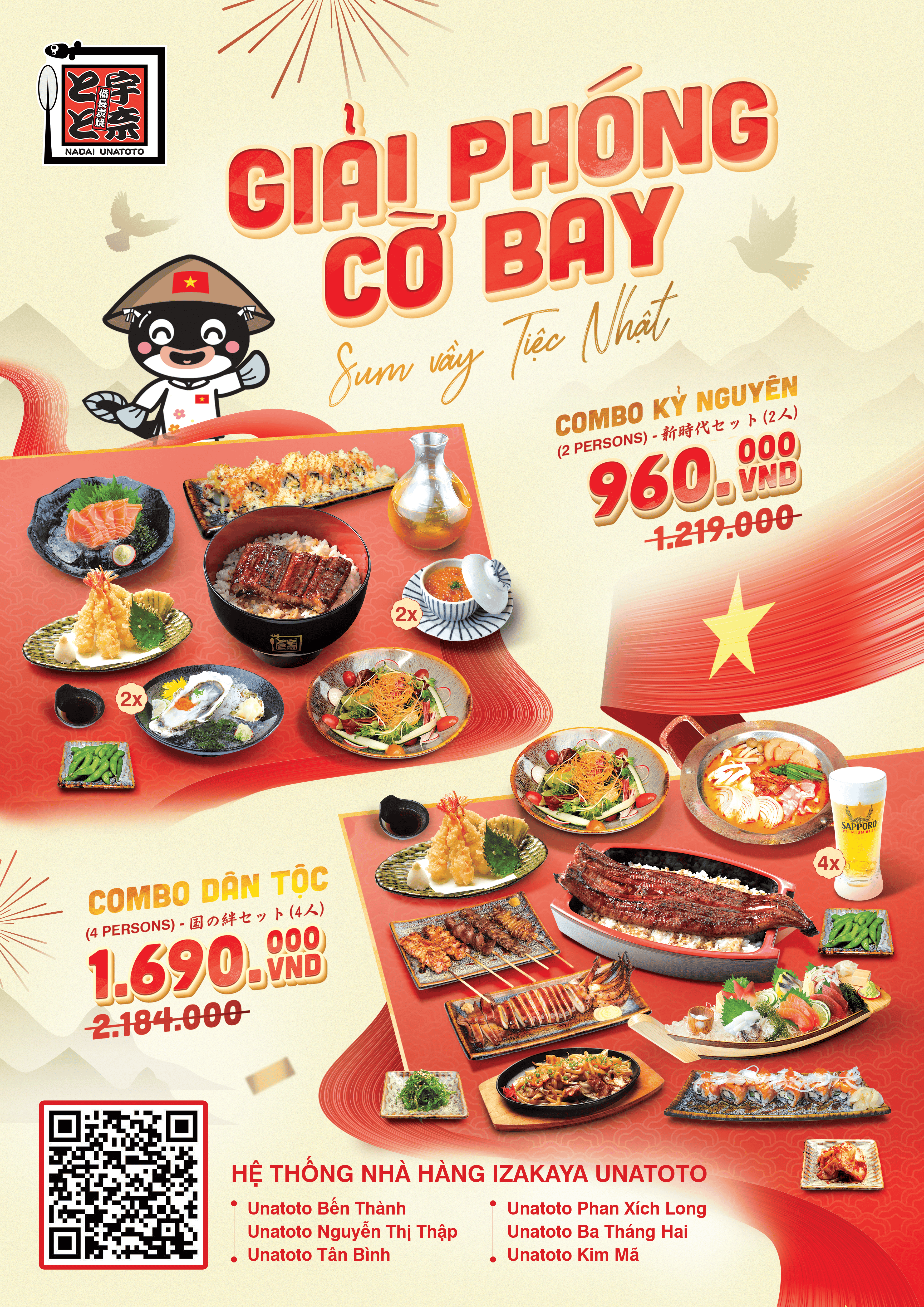 Chi tiết 3 combo “chuẩn mọi cuộc hẹn” dịp mừng ngày giải phóng miền Nam