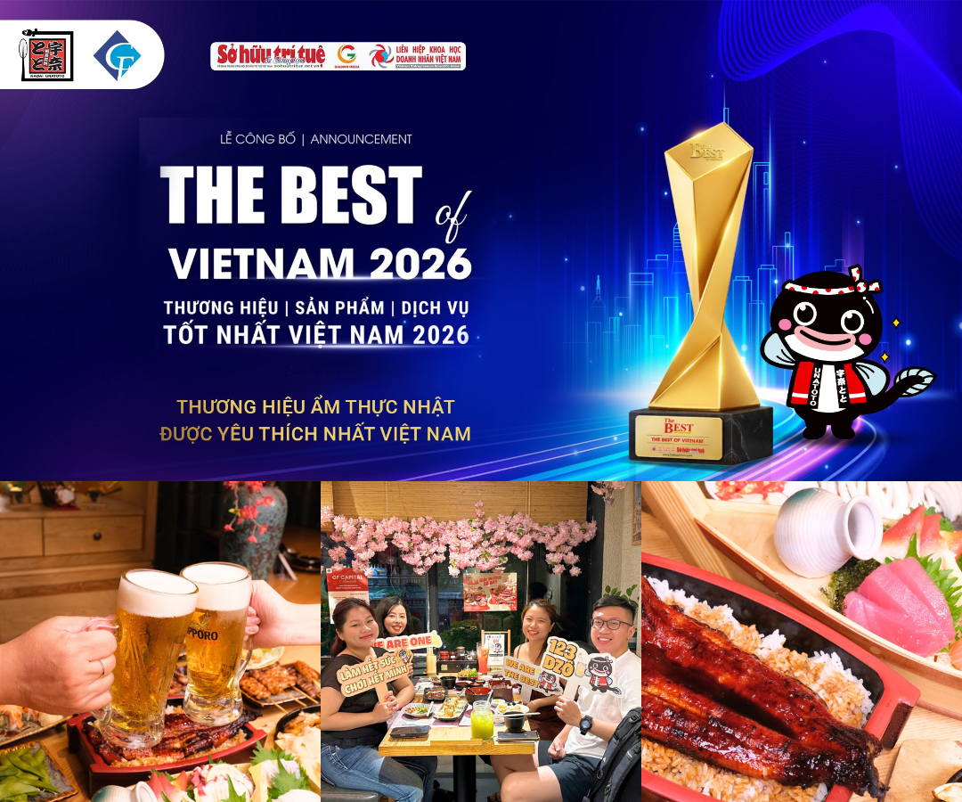 Ẩm Thực Nhật: Unatoto Được Đề Cử “The Best of Vietnam 2026”